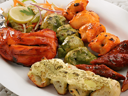 Tandoori appetizer platter for Indian catering event